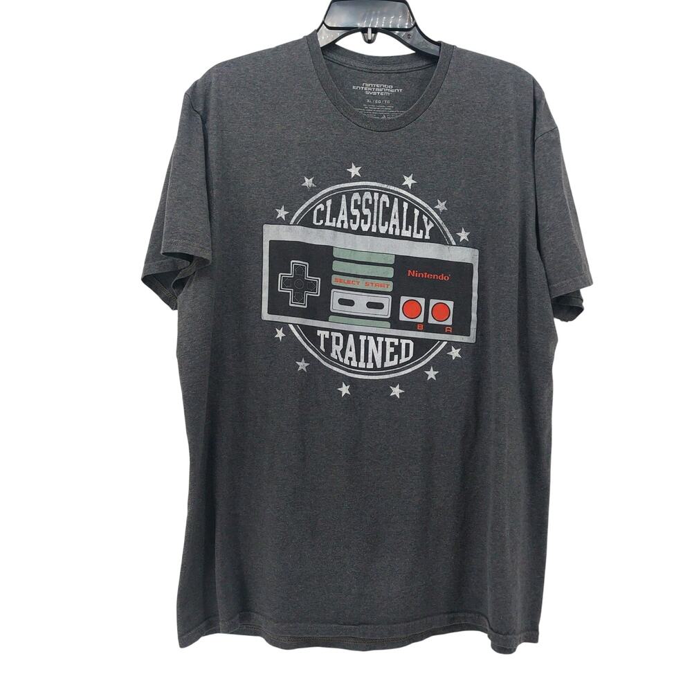 Nintendo Entertainment System Graphic Gray T-Shirt Gamer XL